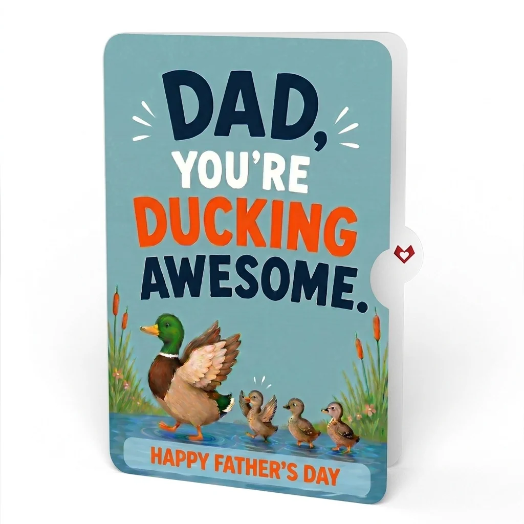 Lovepop Pondside Mallard Ducks Father's Day Pop-Up Card and Sentiment Set for Dad - Image 4