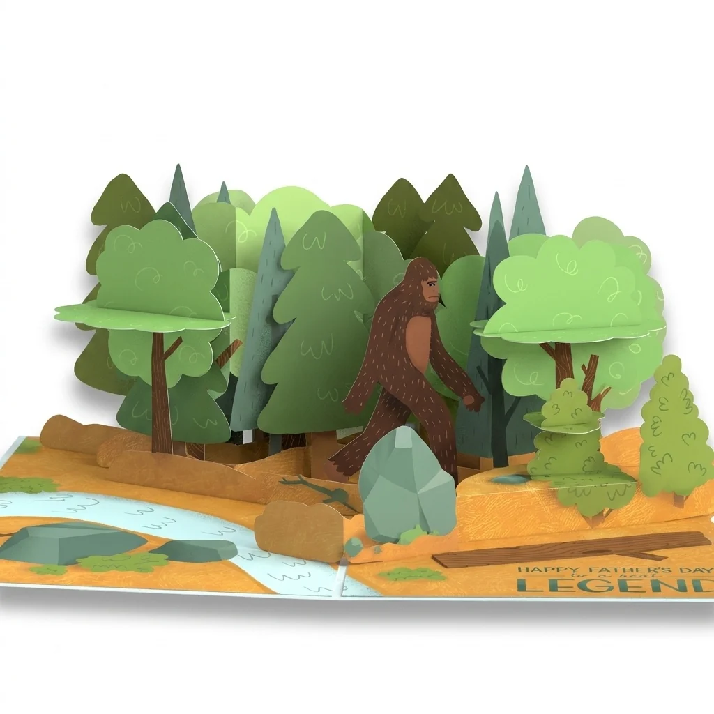 Lovepop Father's Day Bigfoot Legend Pop-Up Card and Golf Measure Amazing Sentiment Set for Dad - Image 3