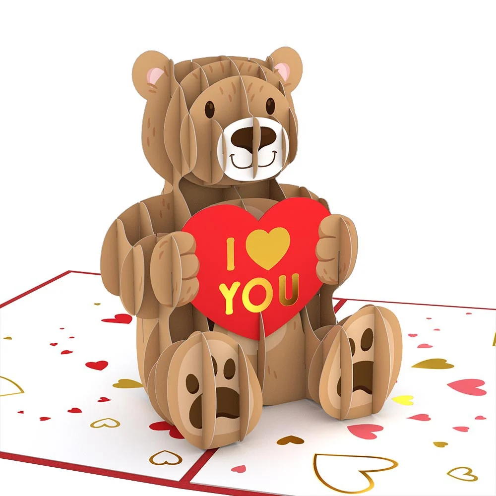 Lovepop Valentine’s Day Love Bear Pop-Up Card - Image 2