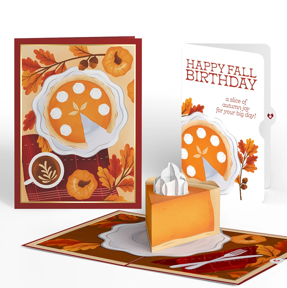 Lovepop Pumpkin Pie Fall Birthday Pop-Up Card and Sentiment Set Cup