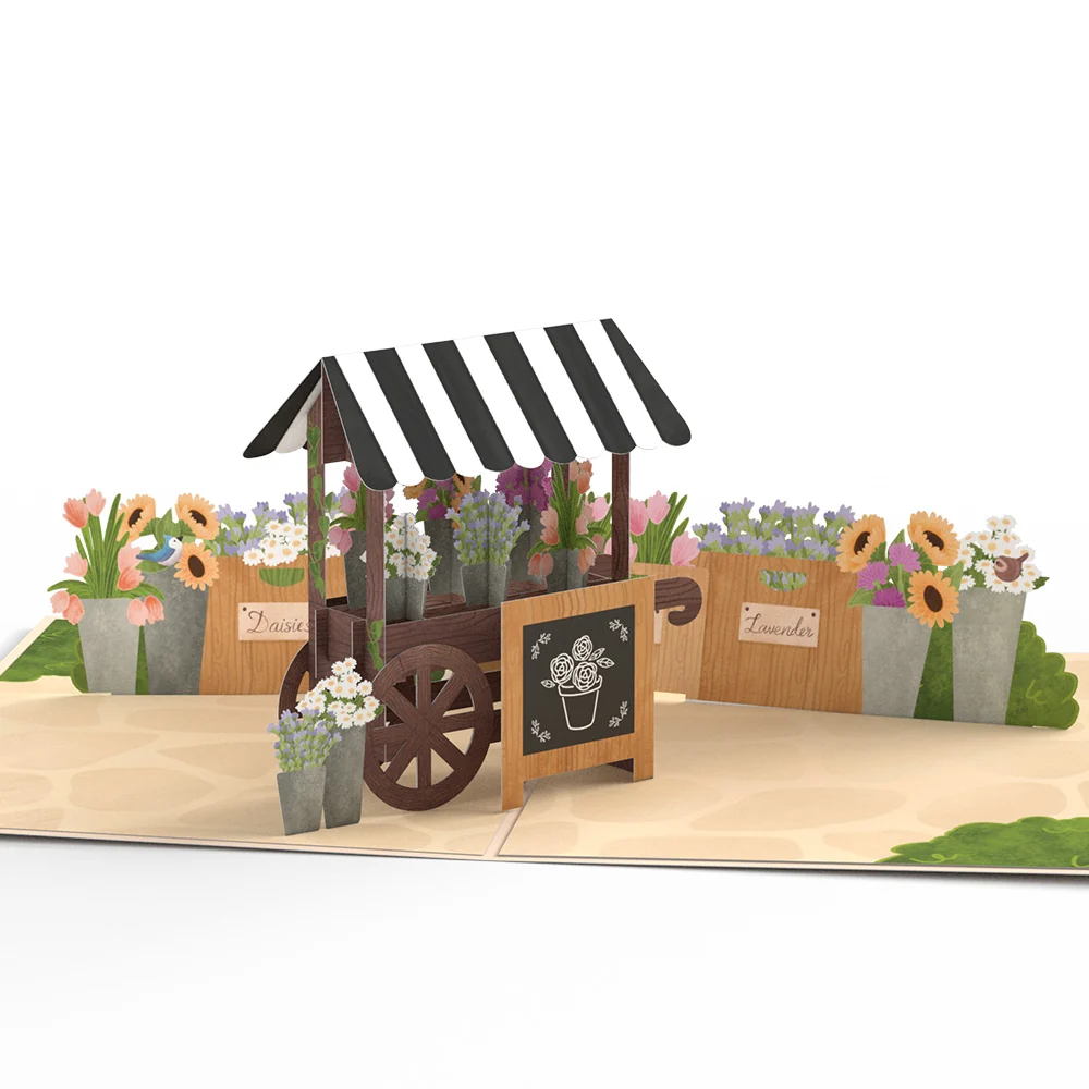 Lovepop Flower Cart Pop-Up Card Basket - Image 3