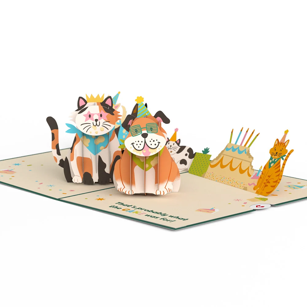 Lovepop We Heard It's Your Birthday Dog and Cat Pop-Up Card - Image 4