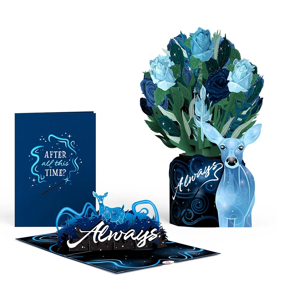 Lovepop Harry Potter Always Pop-Up Card & Flower Buds Bouquet Bundle