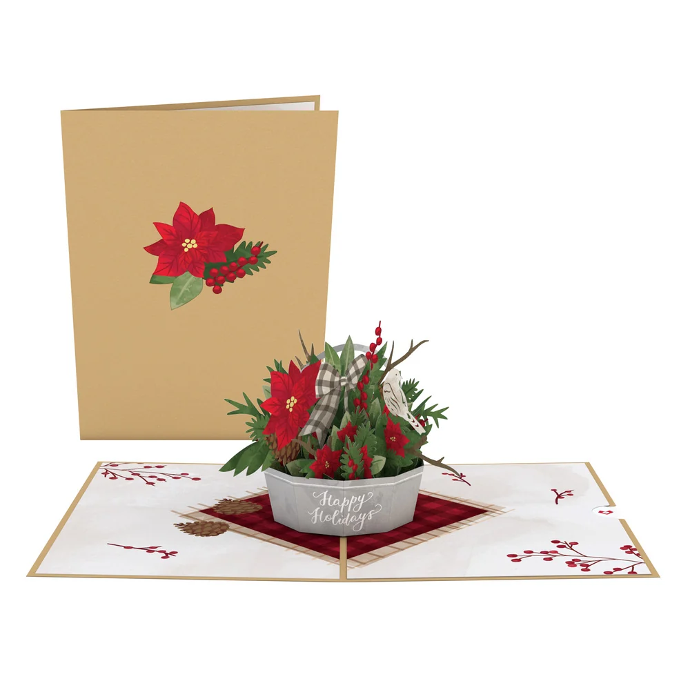 Lovepop Winter Flower Basket Pop-Up Card