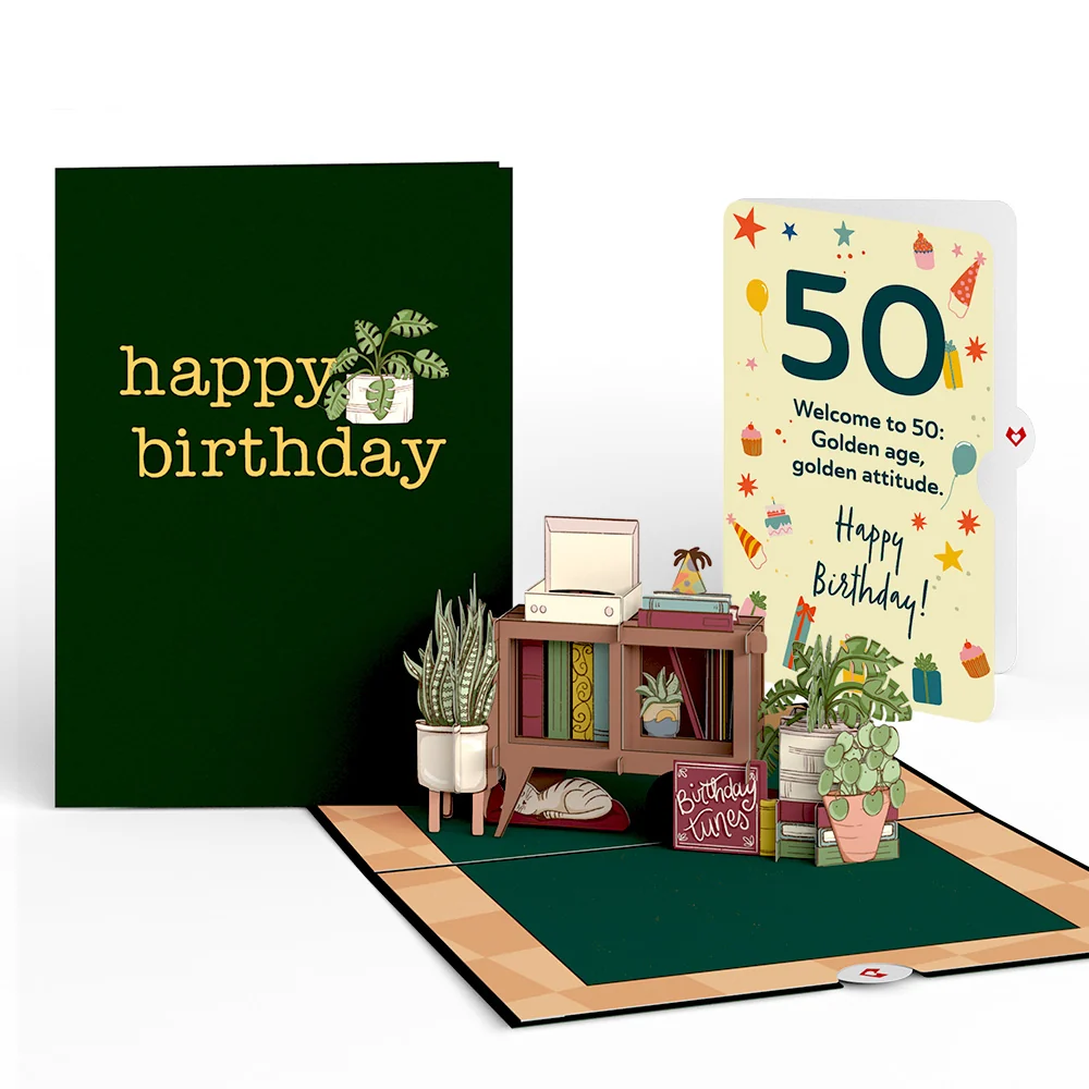 Lovepop 50th Birthday Houseplants Pop-Up Card and Sentiment Set