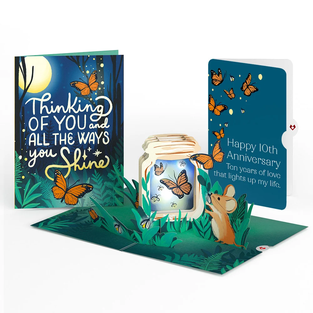 Lovepop Thinking of You Butterfly Jar 10th Anniversary Light-Up Pop-Up Card and Sentiment Set