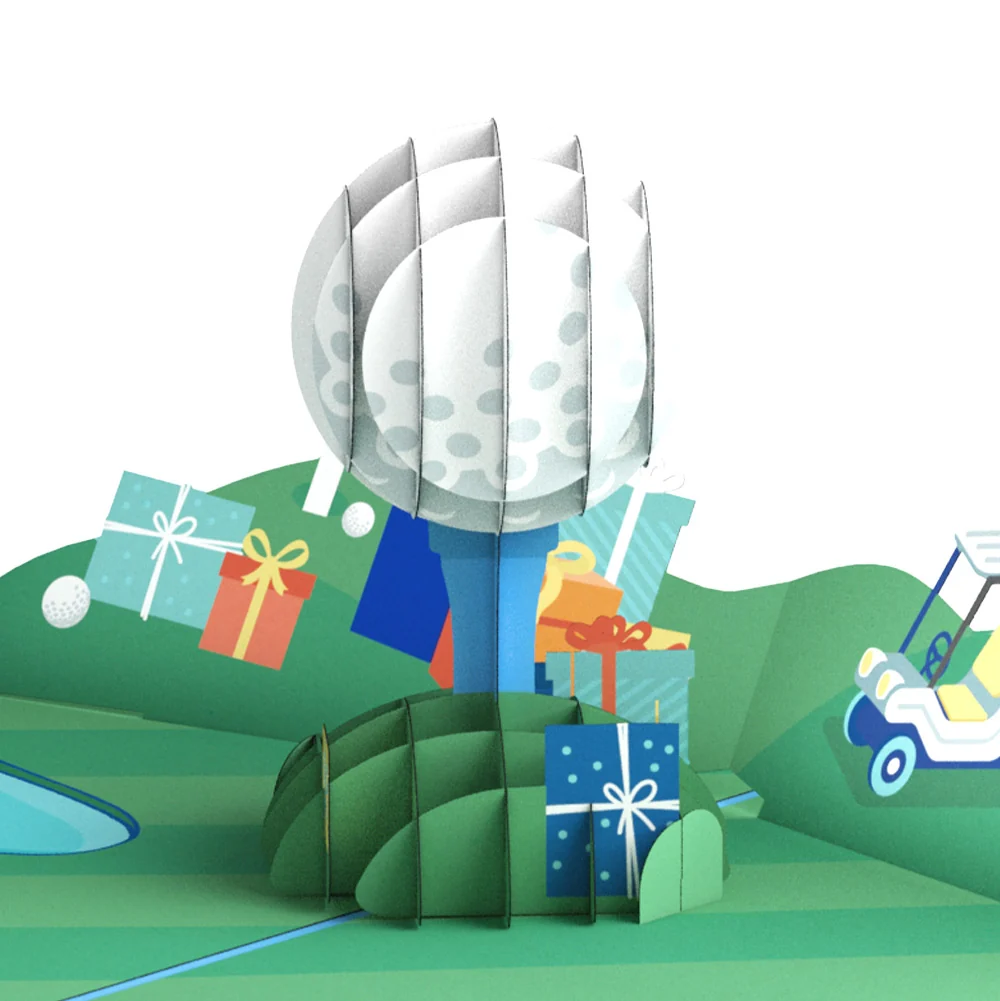 Lovepop Time to Par-Tee Birthday Golf Father's Day Pop-Up Card and Society Blame Sentiment Set Bag - Image 3