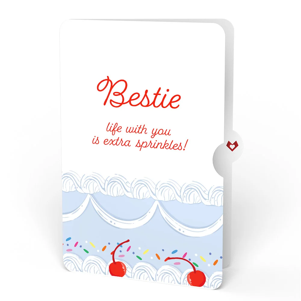 Lovepop Sprinkled with Love Birthday Cake Pop-Up Card and Sentiment Set for Bestie Candle - Image 4
