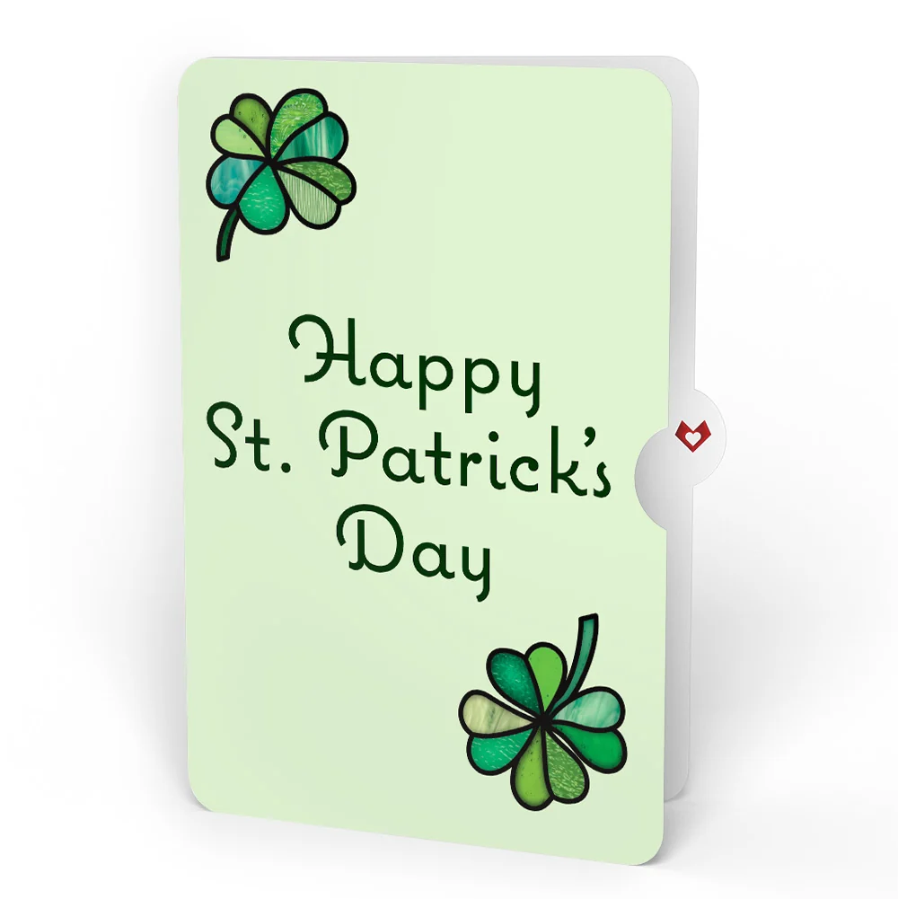 Lovepop Lucky Shamrock St. Patrick’s Day Suncatcher Card and Lucky Clover Sentiment Set Glass - Image 4