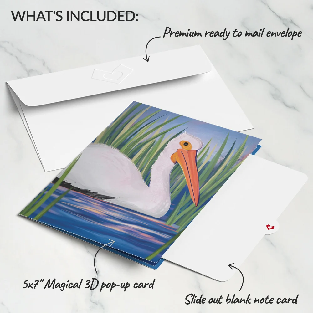 Lovepop Pelican in the Marsh Pop-Up Card - Image 5