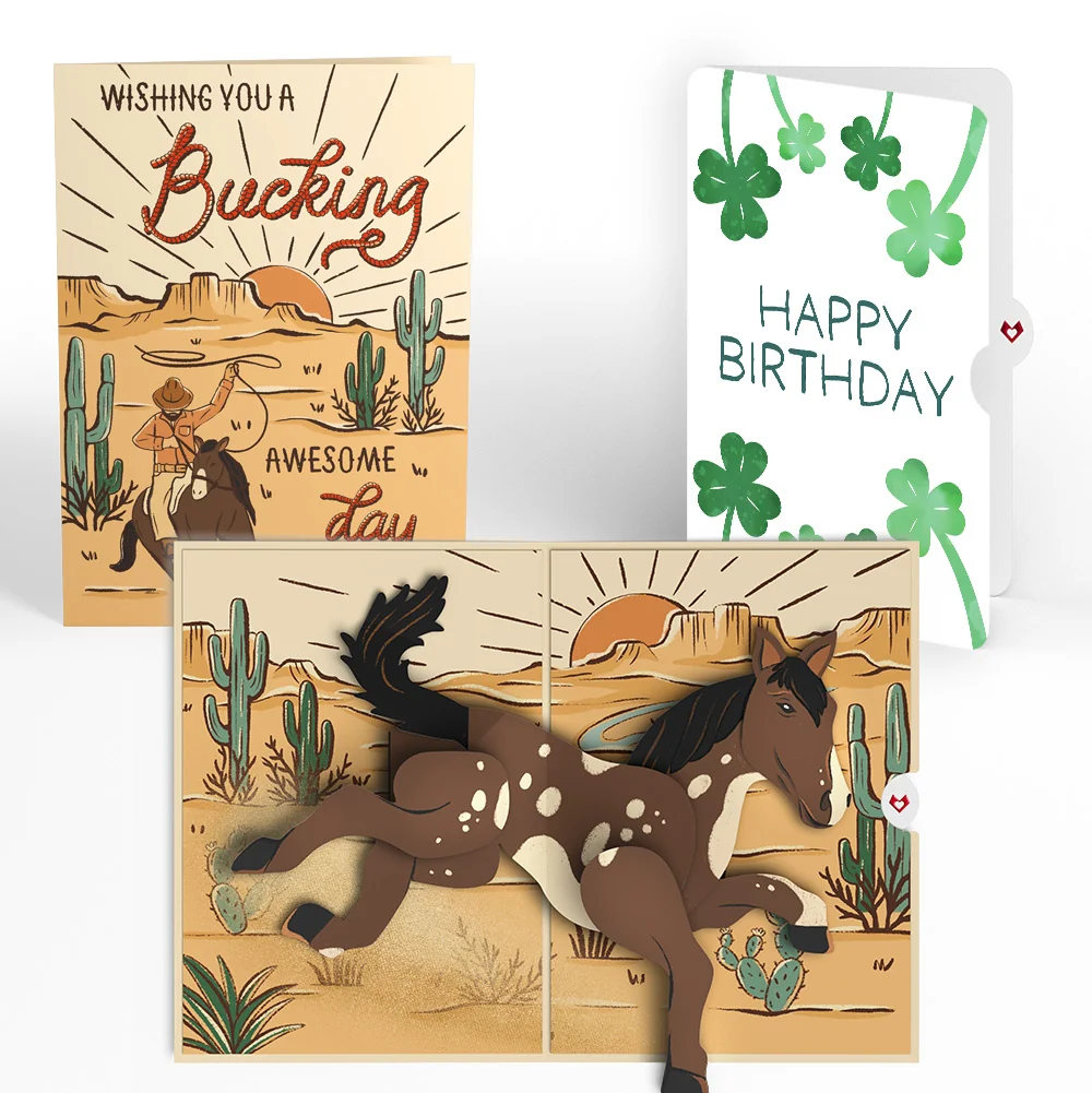 Lovepop Bucking Awesome Day Birthday Pop-Up Card and Sentiment Set