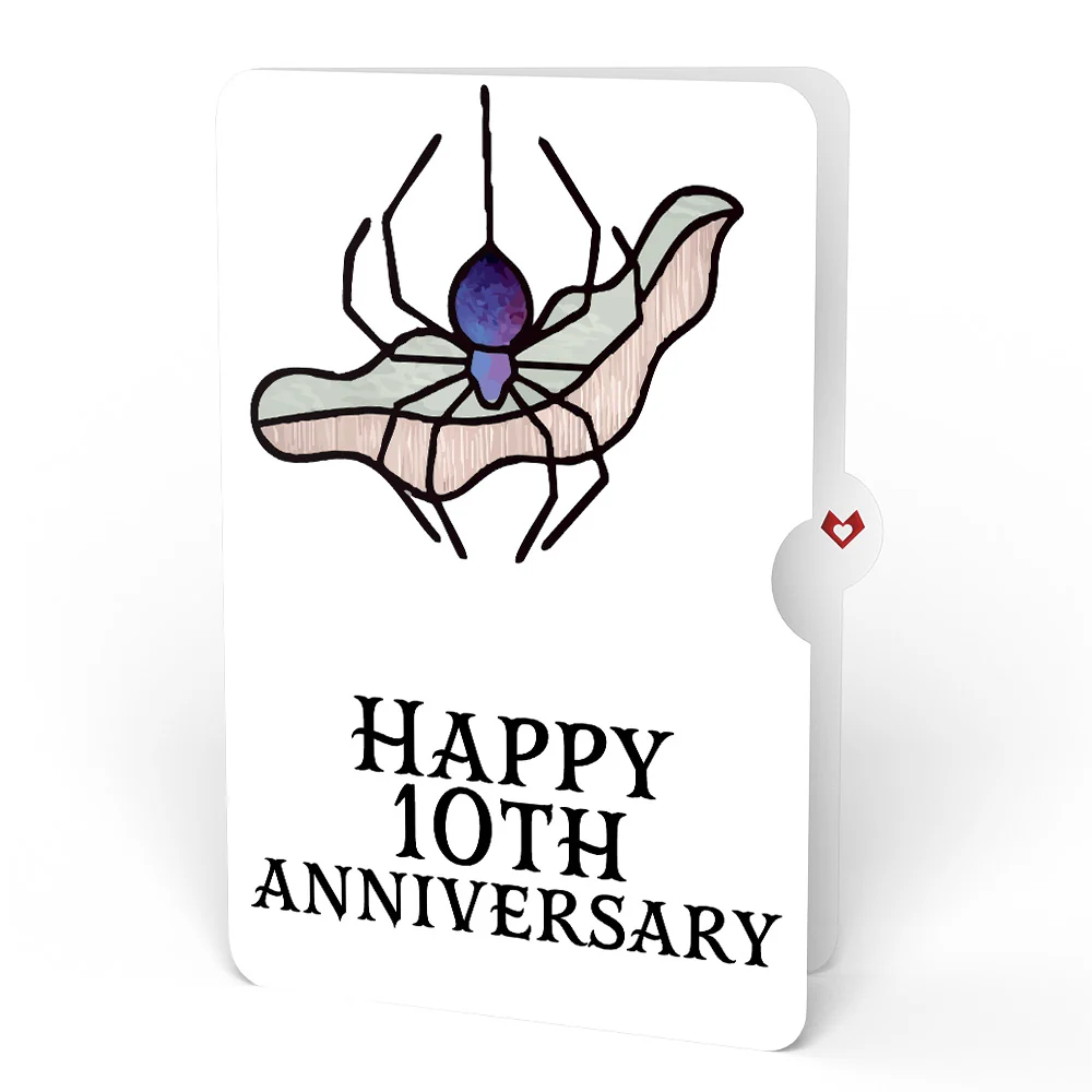 Lovepop Moonlit Amethyst 10th Anniversary Suncatcher Bouquet and Sentiment Set Glass - Image 4