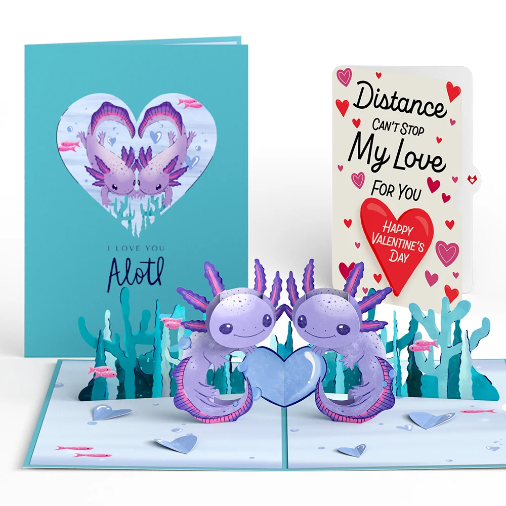 Lovepop Love You A-Lotl Distance Can't Stop My Love Valentine Pop-Up Card and Sentiment Set