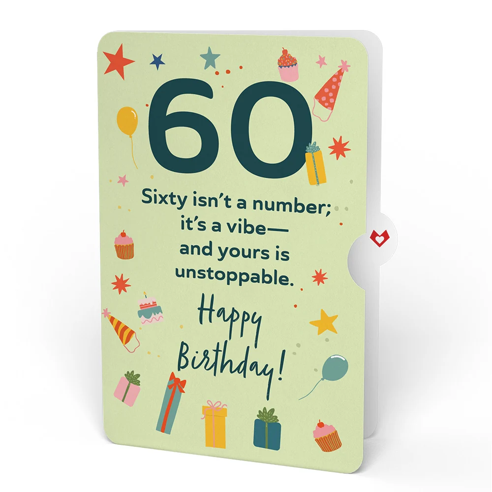 Lovepop Wishing You a Happy 60th Birthday Pop-Up Card and Sentiment Set Candle - Image 4