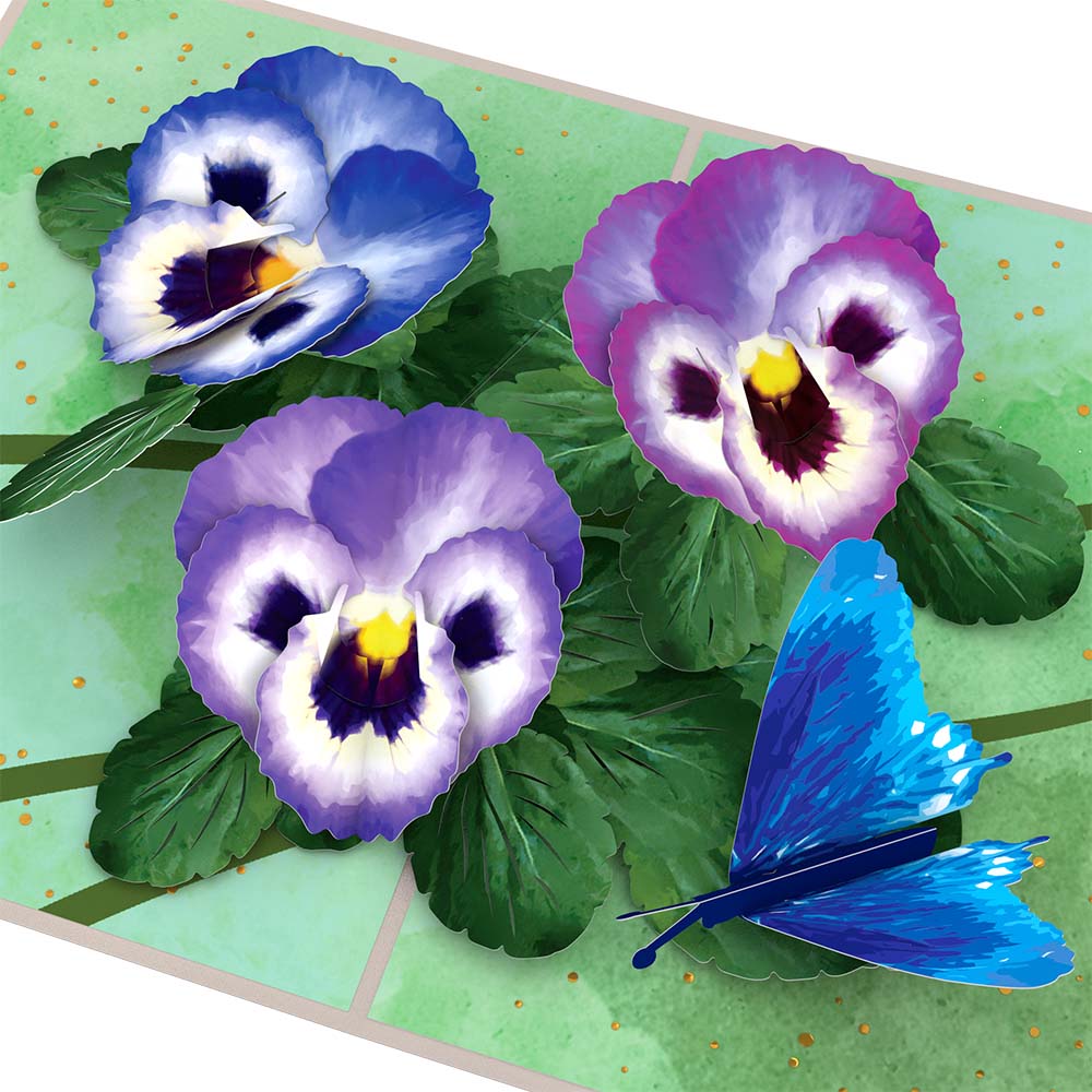 Lovepop Pansies Pop-Up Card - Image 2