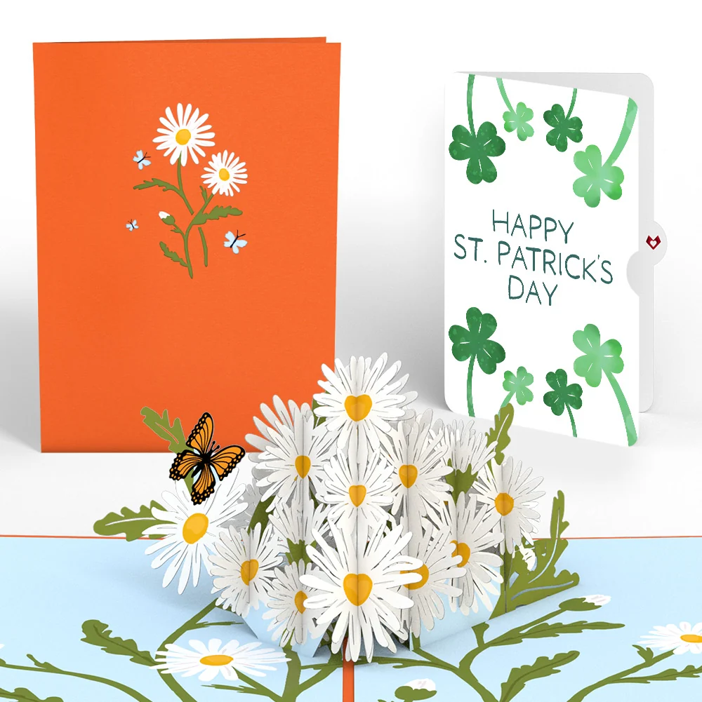 Lovepop Daisies with Monarch Butterfly St. Patrick’s Day Pop-Up Card and Sentiment Set