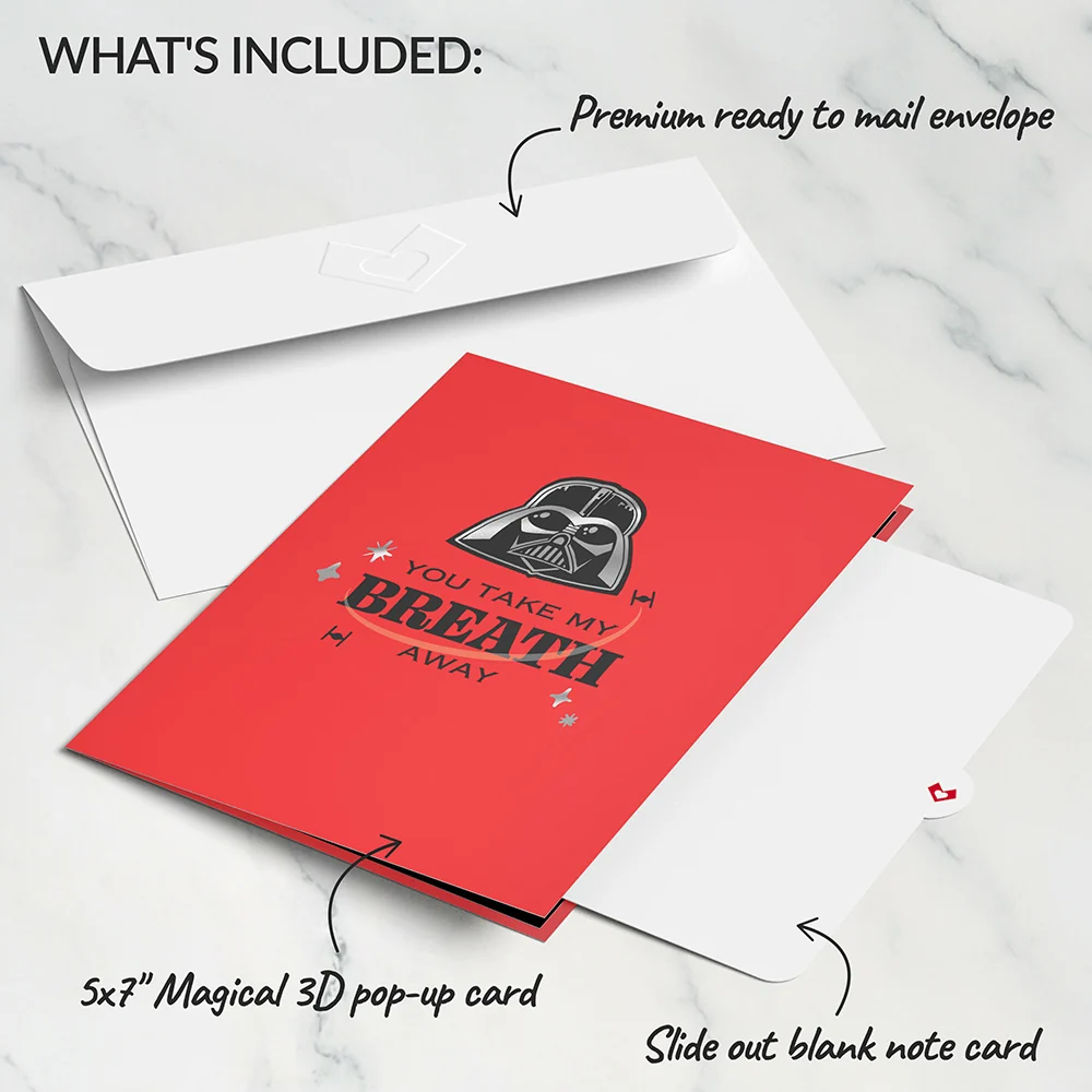 Lovepop Star Wars Darth Vader Take My Breath Away Valentine Pop-Up Card - Image 6