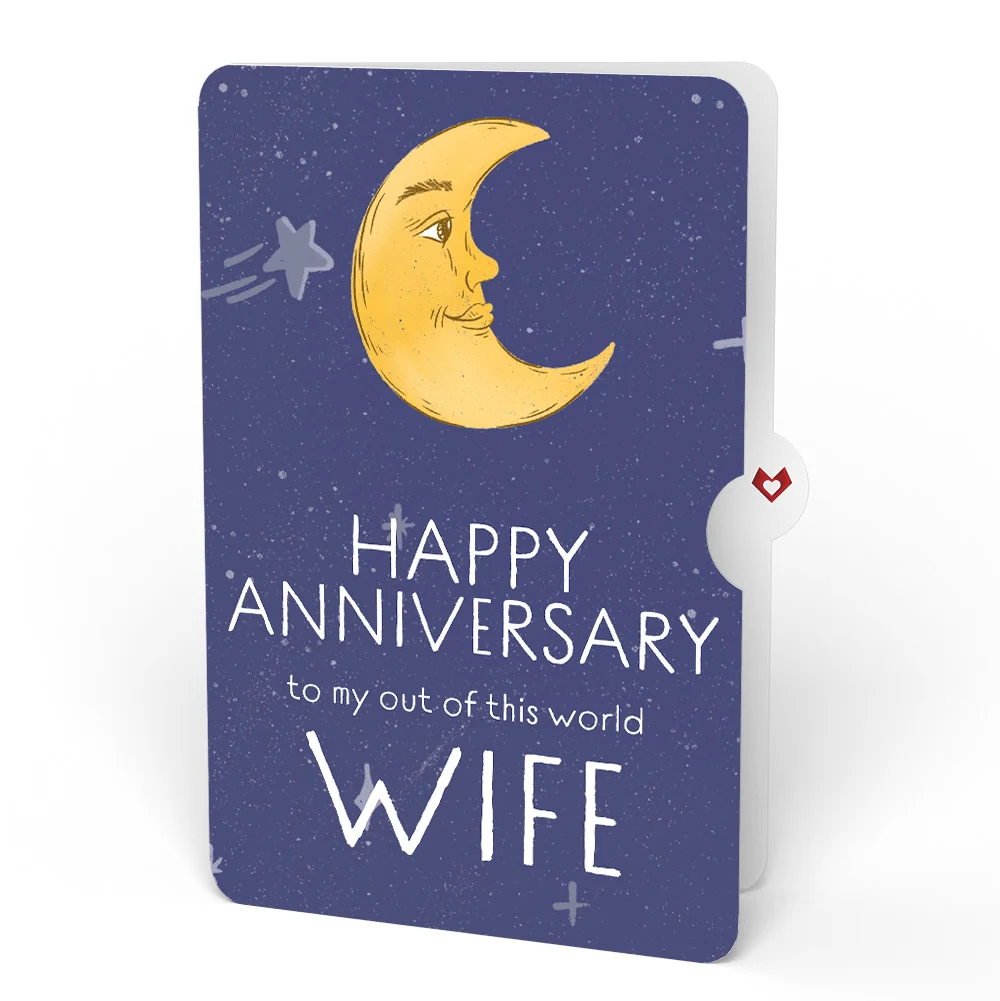 Lovepop Love You to the Moon and Back Anniversary Light-Up Pop-Up Card and Sentiment Set for Wife - Image 4