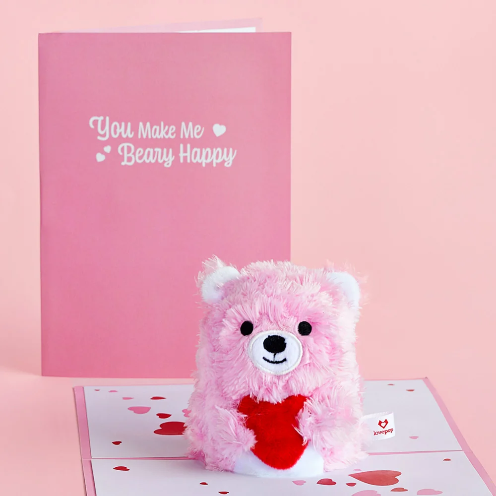 Lovepop 'You Make Me Beary Happy' Plushpop Card