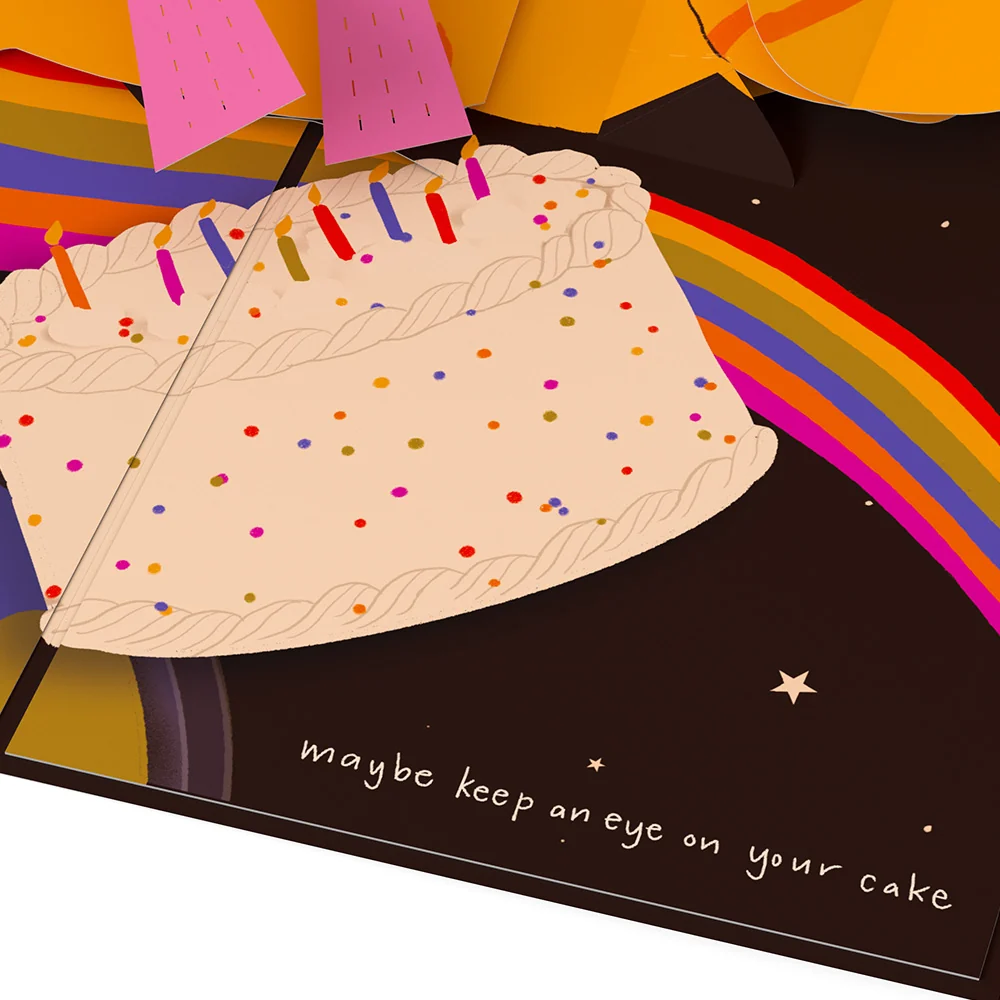 Lovepop Out of this World Birthday Cat Pop-Up Card - Image 3