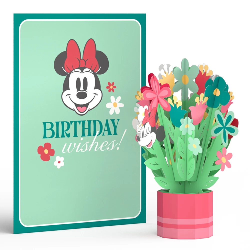 Lovepop Disney's Minnie Mouse Birthday Wishes Card with Mini Bouquet