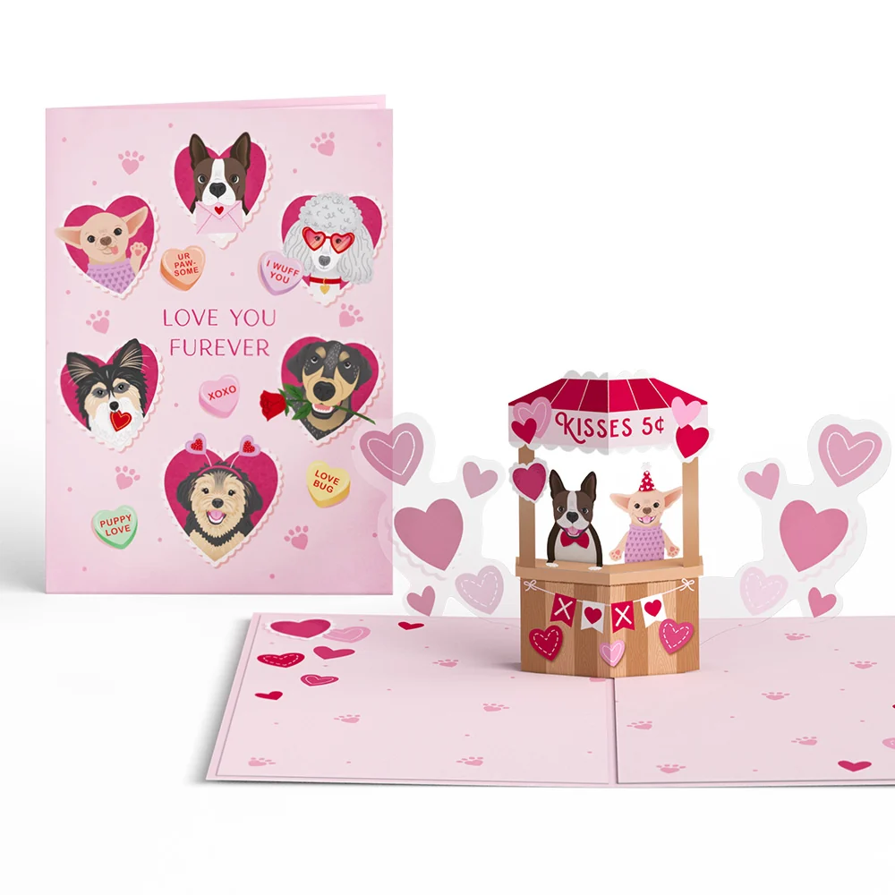 Lovepop Love You Furever Dog Kisses Pop-Up Card