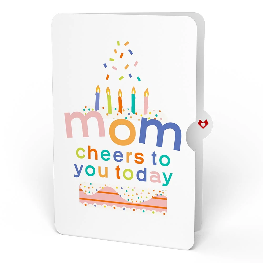 Lovepop Confetti Cake Birthday Pop-Up Card and Sentiment Set for Mom Candle - Image 4
