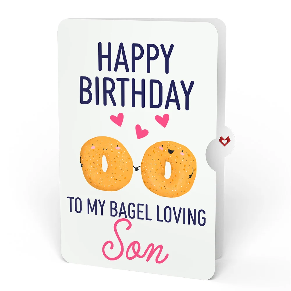 Lovepop You Are My Everything Bagel Birthday Pop-Up Card and Sentiment Set for Son Plate - Image 4