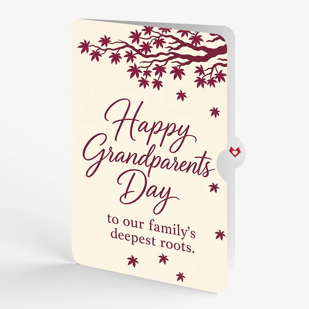 Lovepop Japanese Maple Pop-Up Card and Grandparents Day Sentiment Set Cream - Image 4