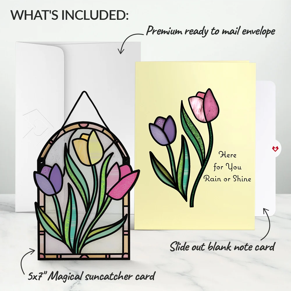 Lovepop Here for You Tulips Suncatcher Card - Image 6