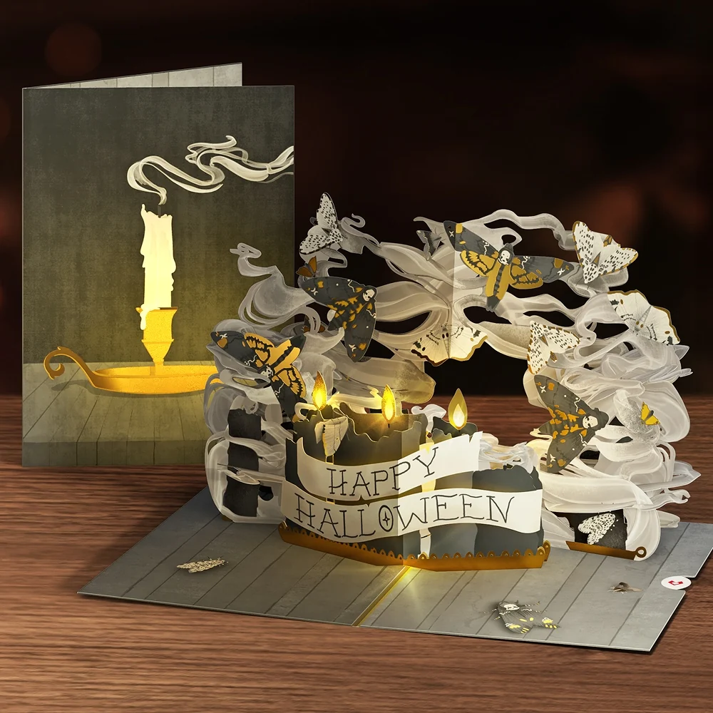 Lovepop Halloween Candlelight Light-Up Pop-Up Card Candle