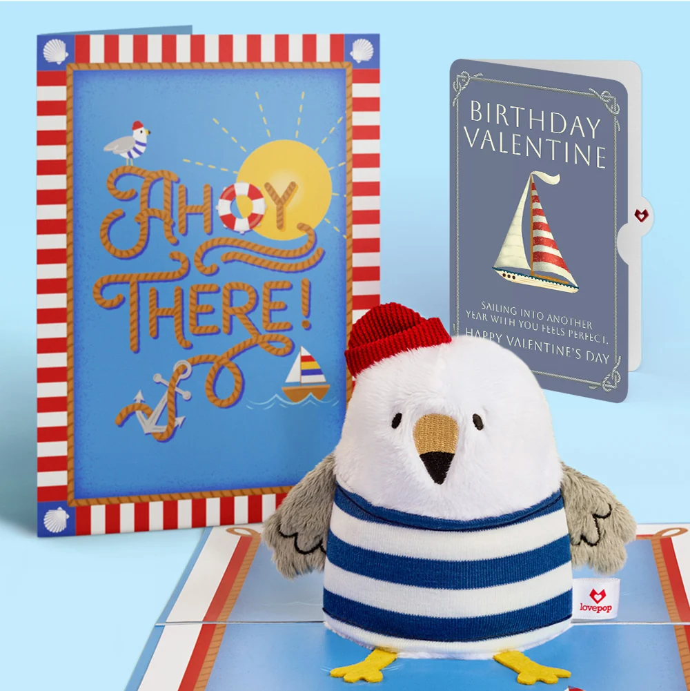 Lovepop 'Ahoy There' Birthday Valentine Plushpop Card and Sentiment Set