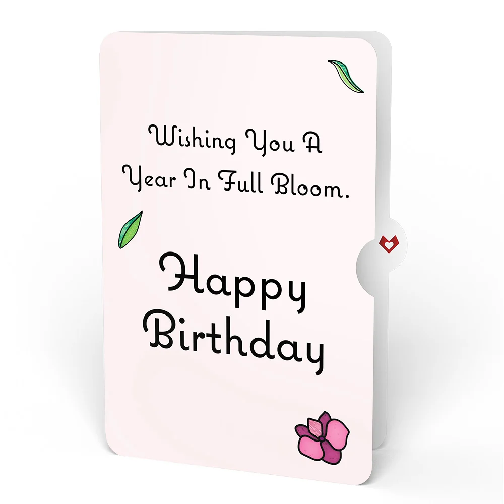 Lovepop You Make Things Bloom Orchid Birthday Suncatcher Card and Sentiment Set Glass - Image 4
