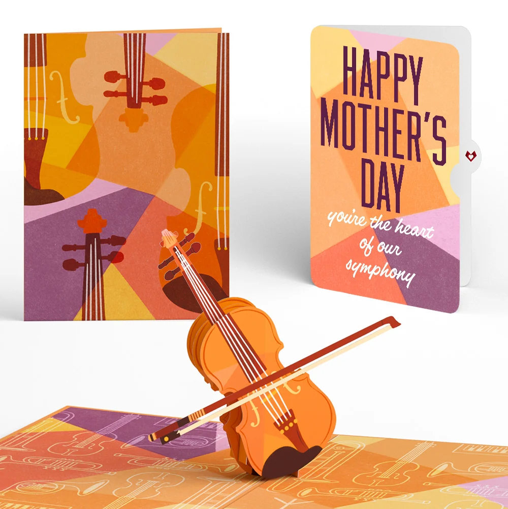 Lovepop Violin Mother’s Day Pop-Up Card and Sentiment Set for Mom