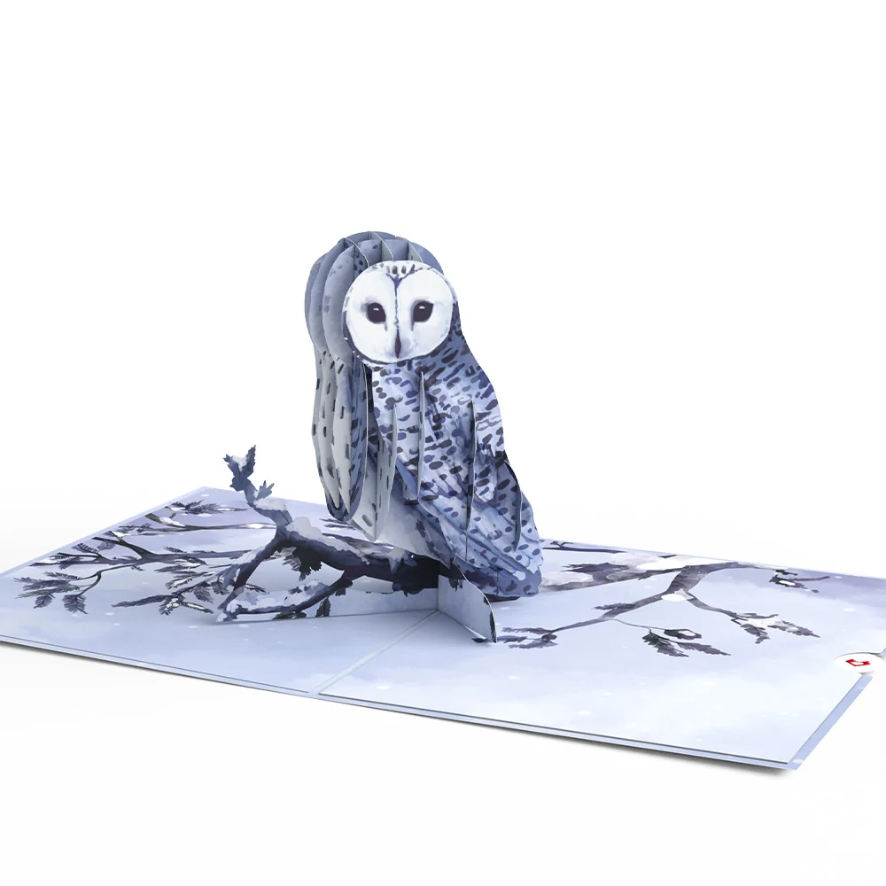 Lovepop Snowy Owl Pop-Up Card - Image 3