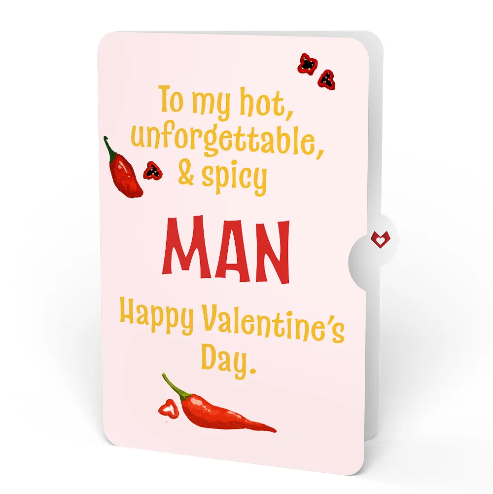 Lovepop Hot Sauce Valentine Pop-Up Card and Sentiment Set for Him – You’re So Hot Bottle - Image 4