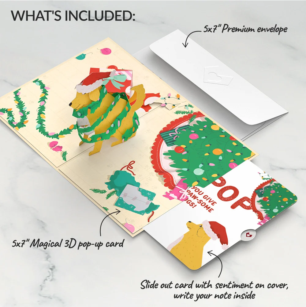 Lovepop Feliz Naughty Dog Christmas Pop-Up Card and Sentiment Set for Pop - Image 2
