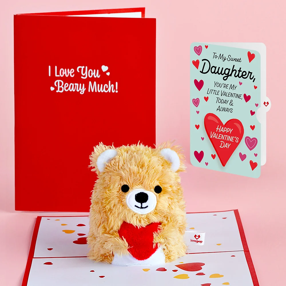 Lovepop You're The Beary Best Valentine Plushpop Card and Sentiment Set for Daughter