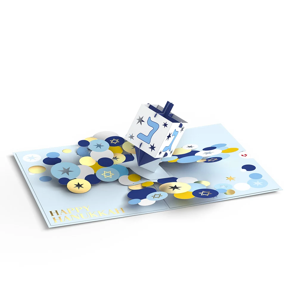 Lovepop Happy Hanukkah Spinning Dreidel Pop-Up Card - Image 5
