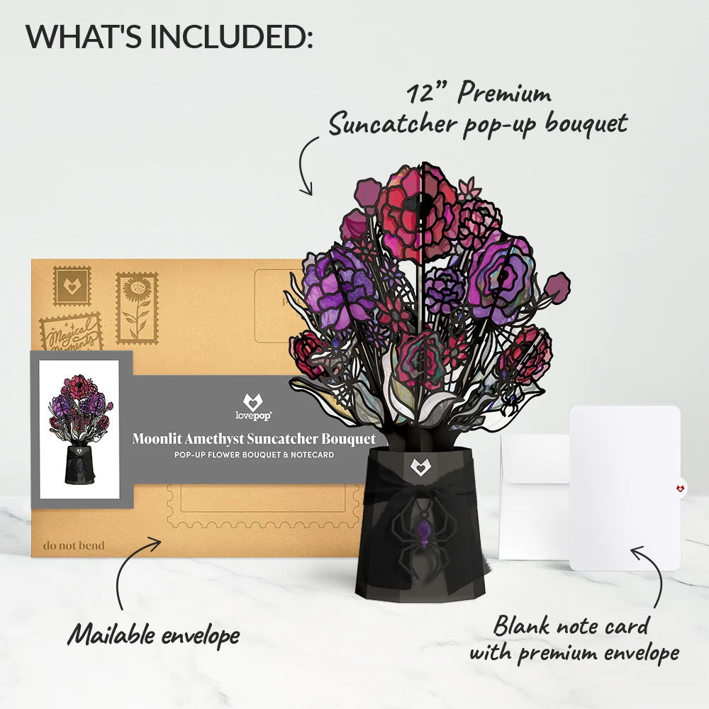 Lovepop Moonlit Amethyst Suncatcher Bouquet Vase - Image 6