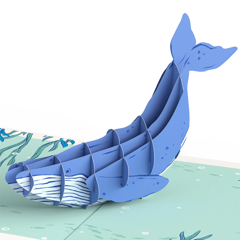 Lovepop Whale Beneath the Waves Pop-Up Card - Image 2