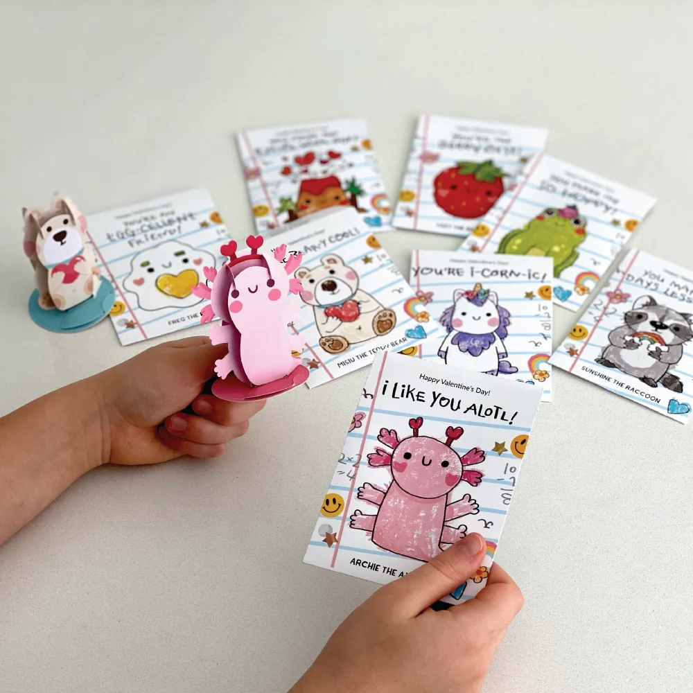Lovepop Playpop Explorers: Assorted Valentine's for Kids 8-Pack - Image 4