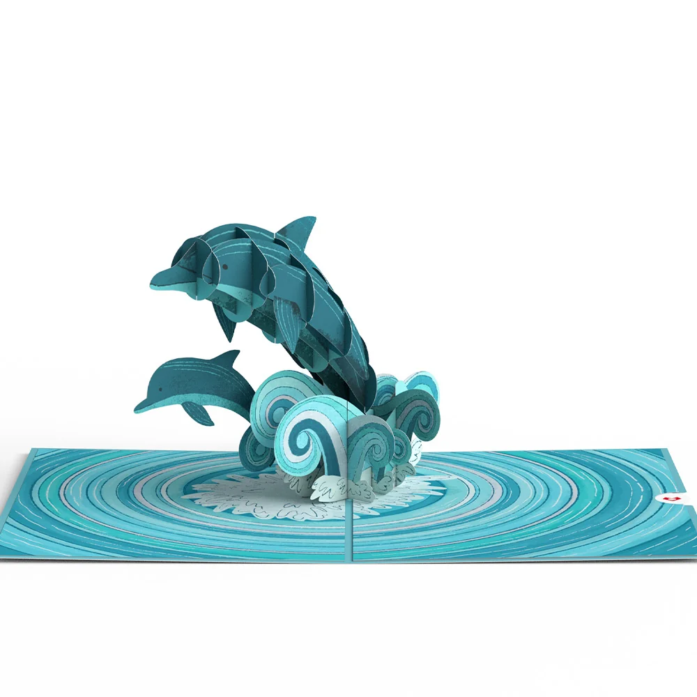 Lovepop Playful Dolphins Pop-Up Card - Image 3