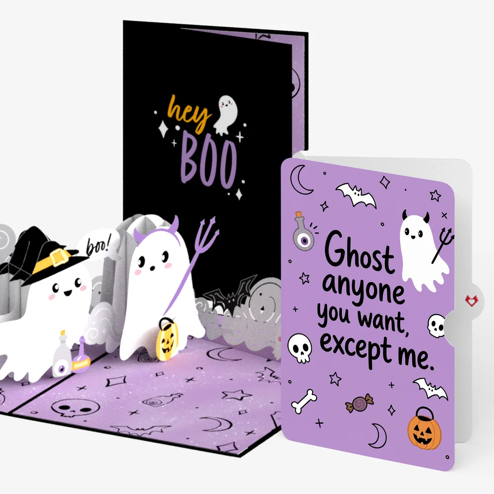 Lovepop 'Hey Boo' Ghosts Halloween Pop-Up Card and Sentiment Set
