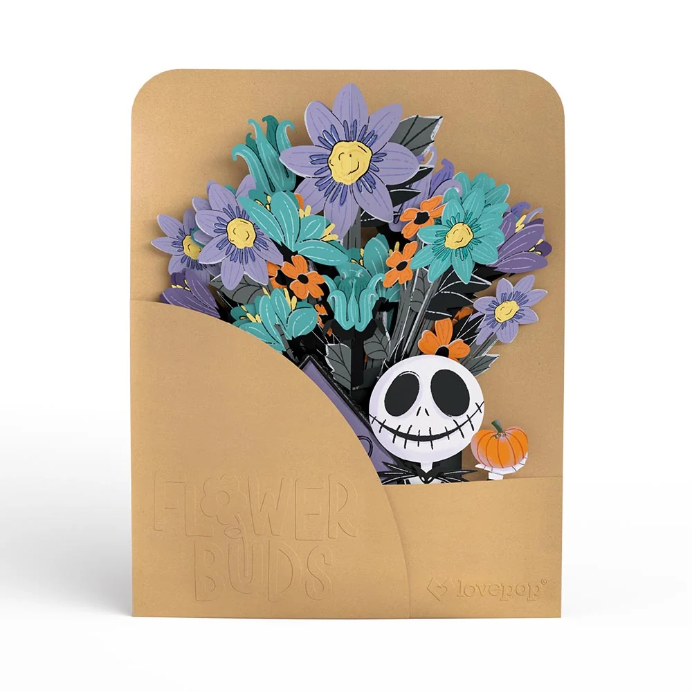 Lovepop Disney Tim Burton’s The Nightmare Before Christmas Birthday Pop-Up Card & Flower Buds Bouquet Bundle - Image 6