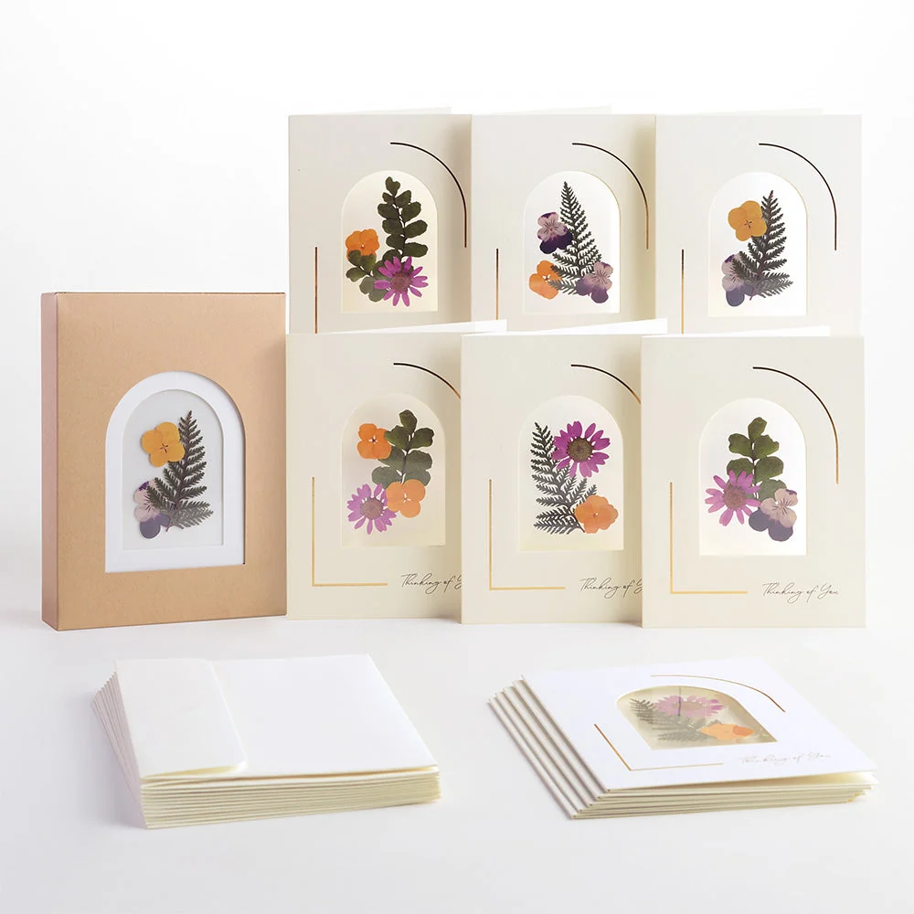 Lovepop Garden Bloom (Assorted 12-Pack) – Petal Pressed ‘Thinking of You’ Notecards - Image 2