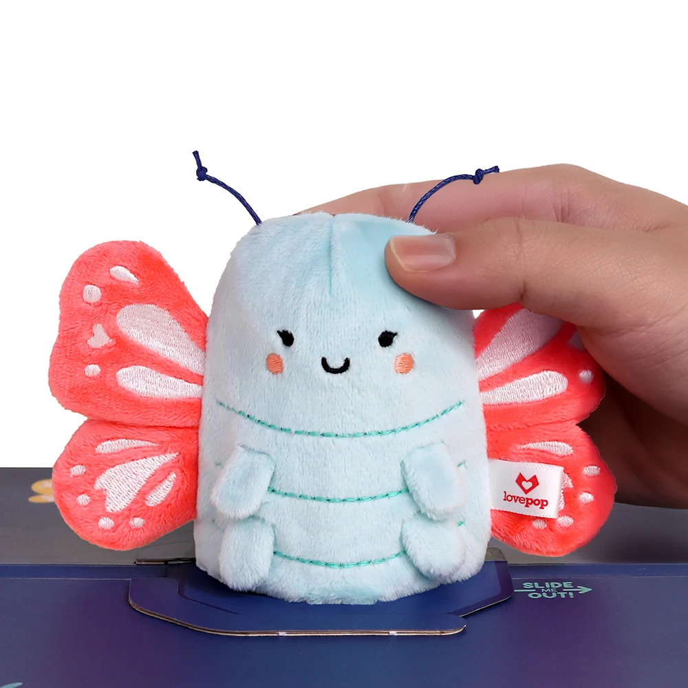 Lovepop 'Hi!' Butterfly Thank You Plushpop Card and Sentiment Set - Image 3