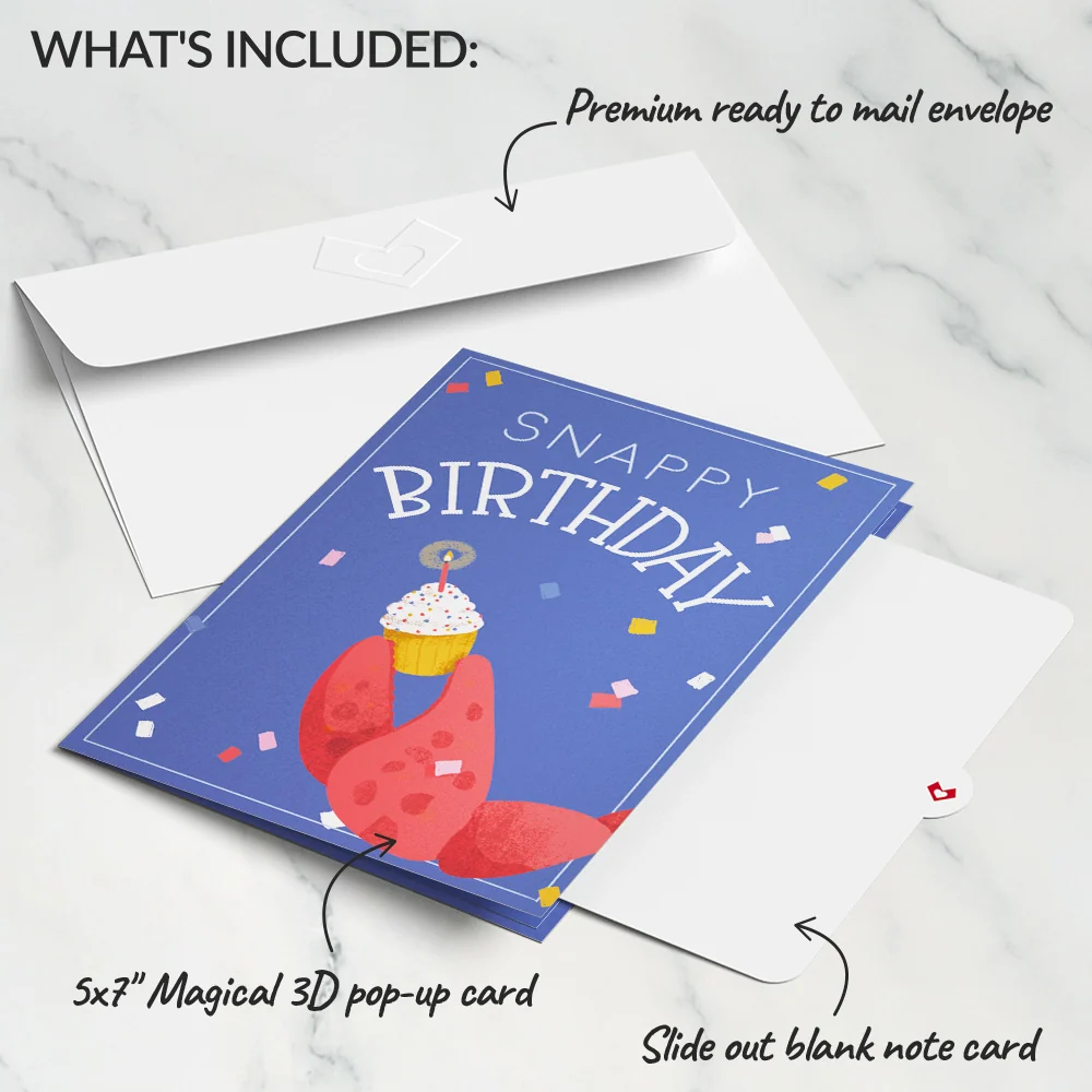 Lovepop Snappy Birthday Crab Pop-Up Card - Image 5