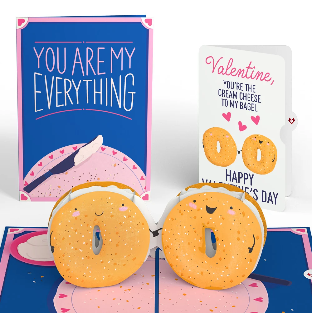 Lovepop You Are My Everything Bagel Valentine Pop-Up Card and Sentiment Set Plate
