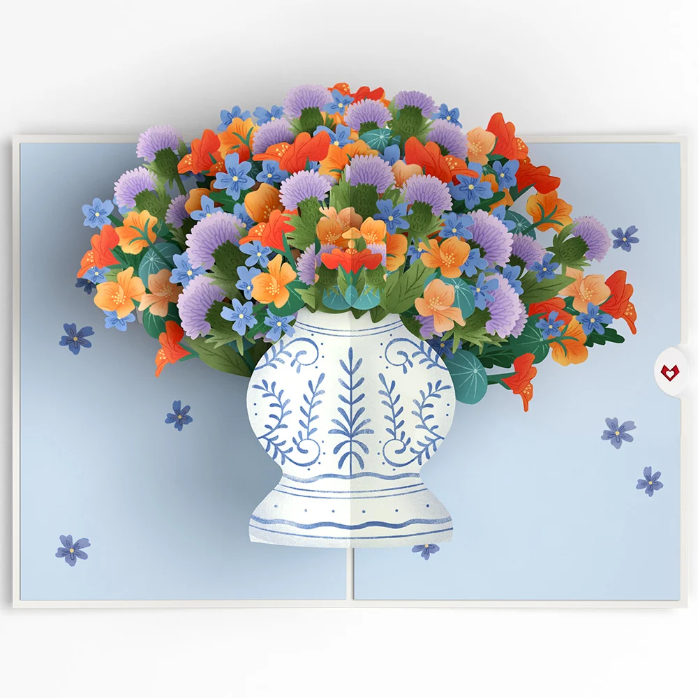 Lovepop Bouquet of Happiness Pop-Up Card Vase - Image 3
